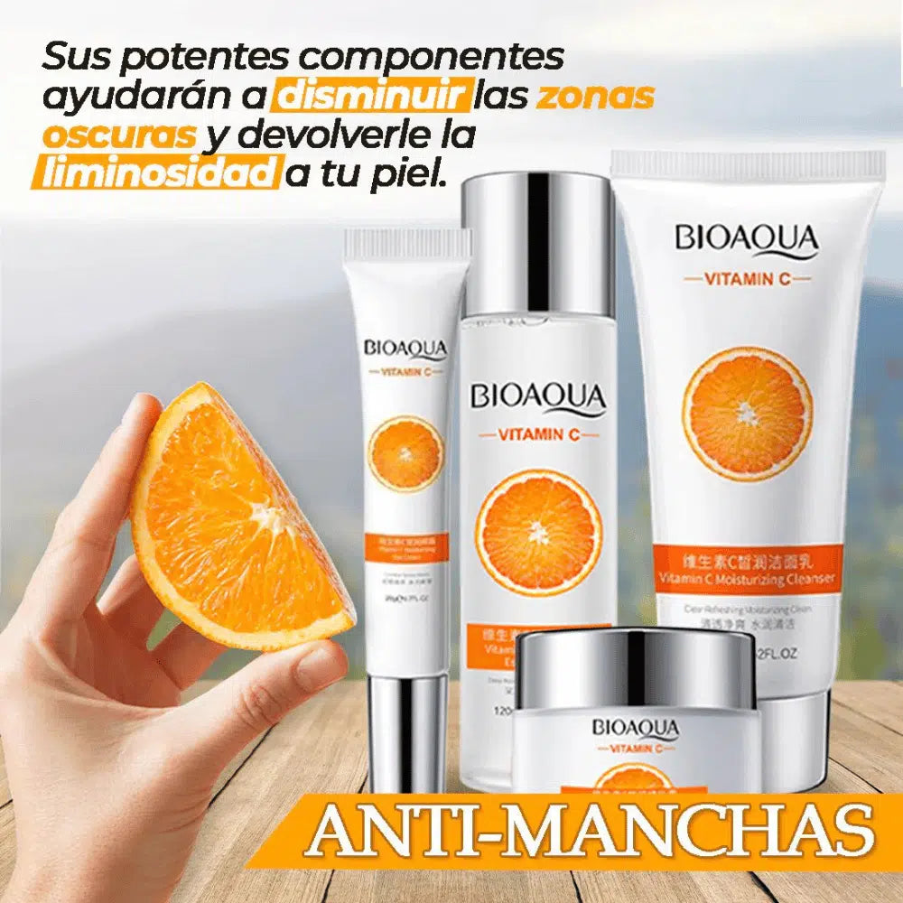 La Solución Definitiva para una Piel Perfecta - Caja de Lujo Vitamina C Kit X4 + 2 MASCARILLAS GRATIS - ENVIO GRATIS SOLO HOY