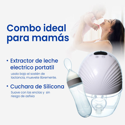 Combo Maternidad - Extractor de Leche y Cuchara para Bebé - COMPRA AHORA Y PAGA AL RECIBIR