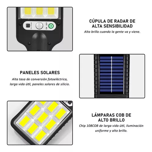 ¡NO MÁS FACTURAS ALTAS! ILUMINA TU HOGAR SIN GASTAR ENERGÍA! LÁMPARA SOLAR CON SENSOR AUTOMÁTICO - SOLO HOY ENVÍO GRATIS Y PAGA AL RECIBIR